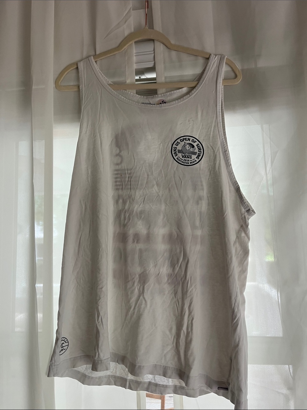 Vans White Logo Muscle Tank